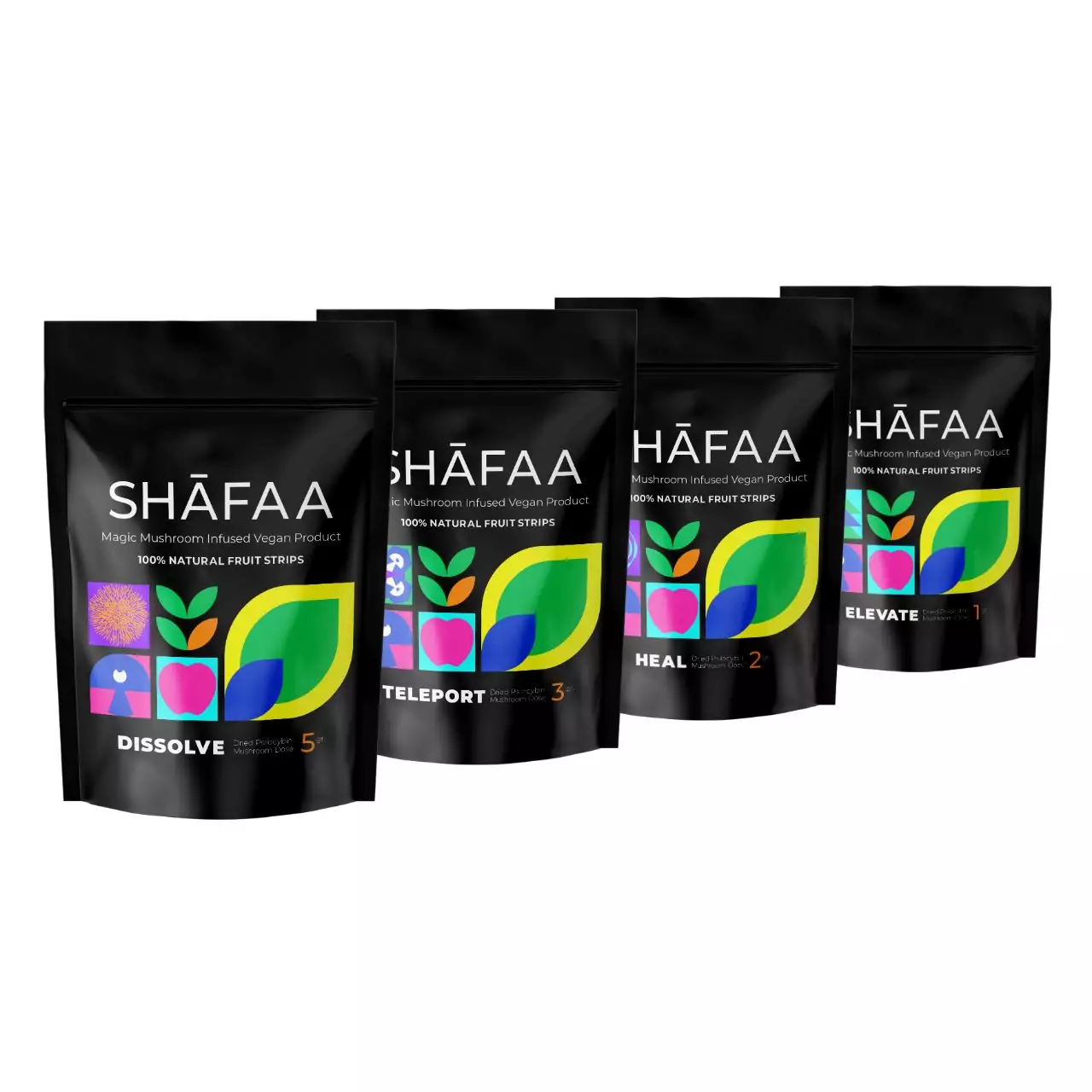 Shafaa-Macrodose-Magic-Mushroom-Vegan-Fruit-Strips-Edibles.webp Shafaa Macrodose Magic Mushroom Vegan Fruit Strips Edibles - Image 1